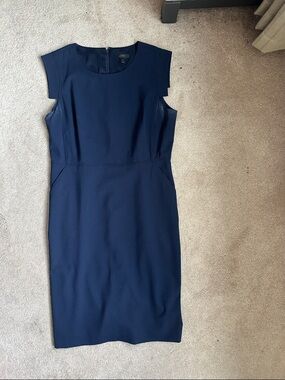 J.crew Classic Navy Sheath Dress - Unbranded